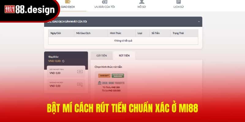 Bật mí cách rút tiền chuẩn xác ở MI88
